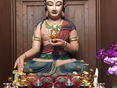 06B Akasagarbha Bodhisattva statue in the drum tower Chi Lin Nunnery Hong Kong